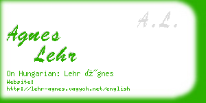 agnes lehr business card